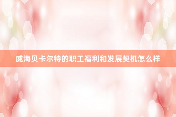 威海贝卡尔特的职工福利和发展契机怎么样
