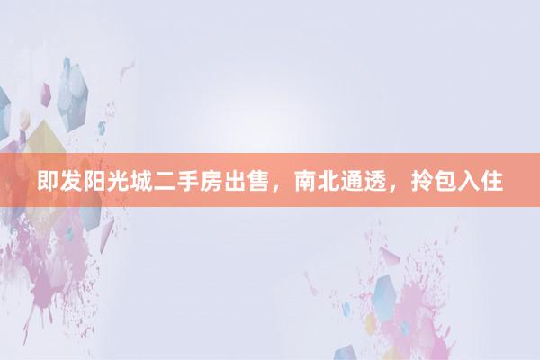 即发阳光城二手房出售，南北通透，拎包入住