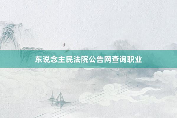 东说念主民法院公告网查询职业